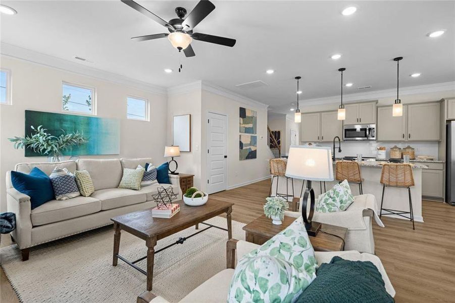 Furnished interior view inside a new home in Sanders Park, Austell (Image 36).