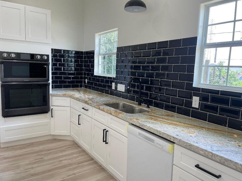 Upper cabinets are complete