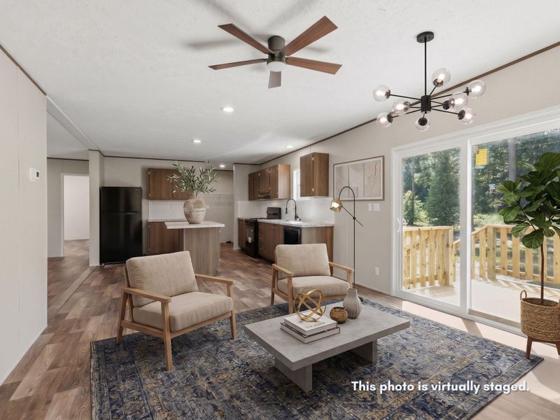 Furnished interior view inside a new home in , Cleveland (Image 5).