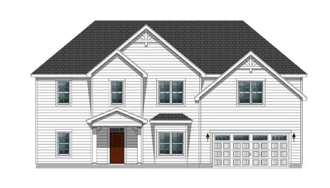 Exterior rendering of this home design in The Preserve at Langston, Winterville, NC (Image 1). Exterior rendering of this home design in The Preserve at Langston, Winterville, NC (Image 1).