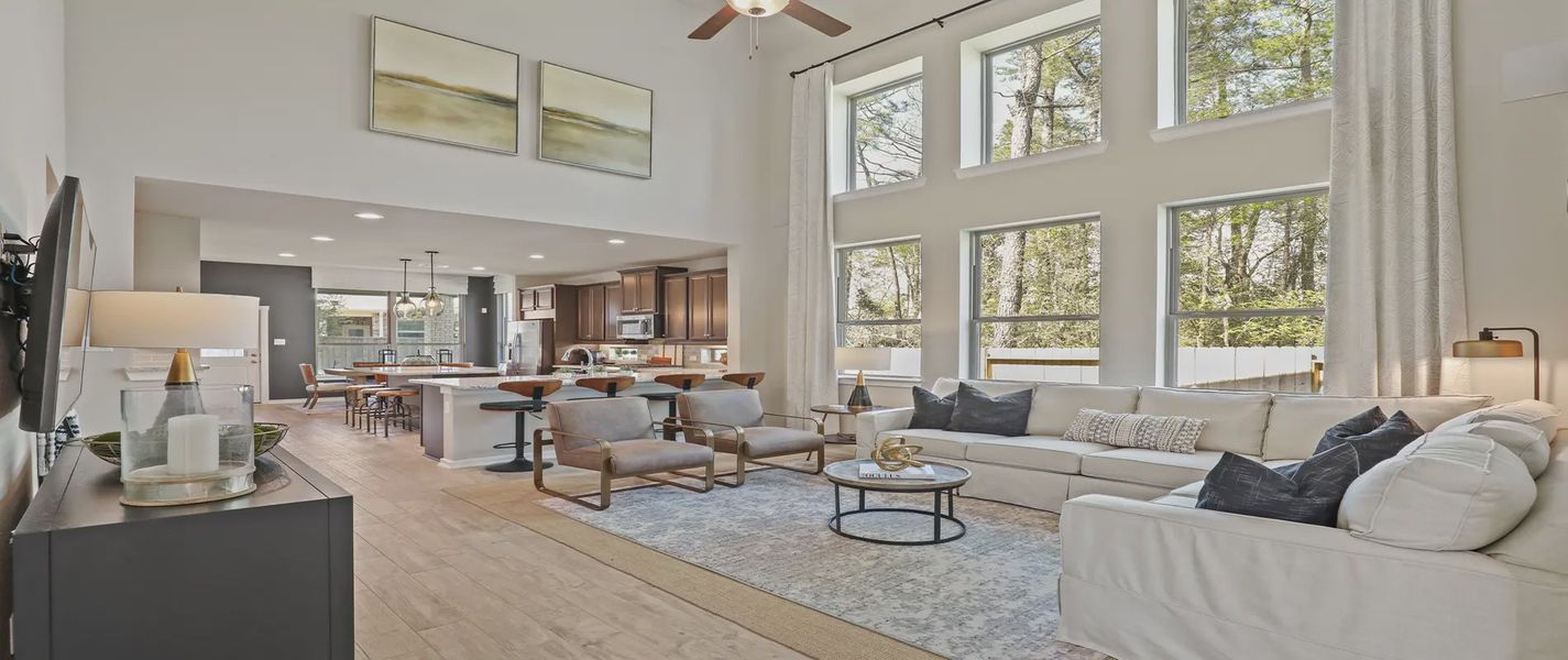 Representative furnished interior of a home built from the Durham by Chesmar Homes in The Woodlands Hills, Willis (Image 5).