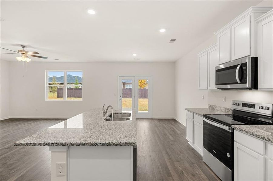 Furnished interior view inside a new home in Champion's Run, Lithonia (Image 7). Furnished interior view inside a new home in Champion's Run, Lithonia (Image 7).