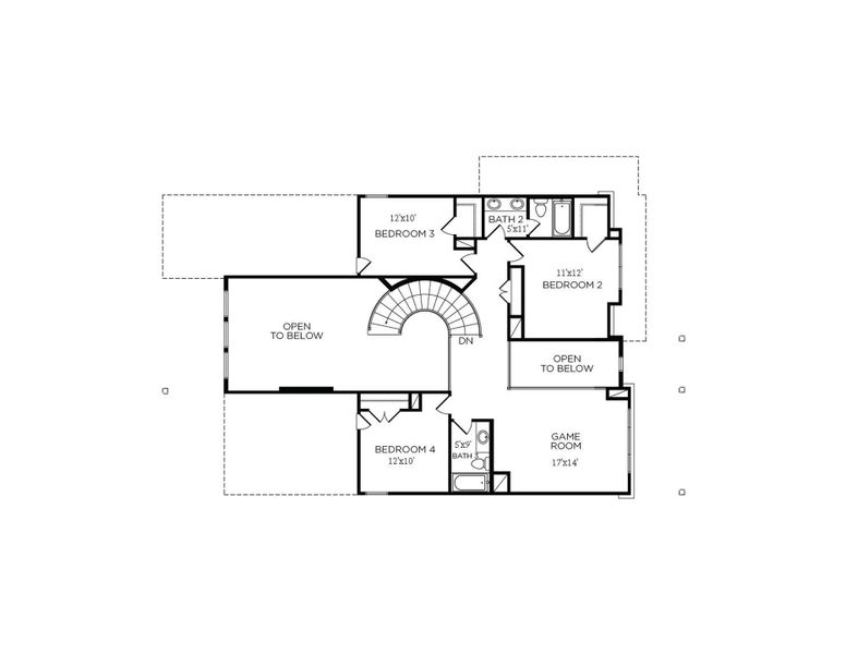2D floor plan layout for the Florence by Tricoast Homes in Sunterra 50s, Katy, TX (Image 14). 2D floor plan layout for the Florence by Tricoast Homes in Sunterra 50s, Katy, TX (Image 14).