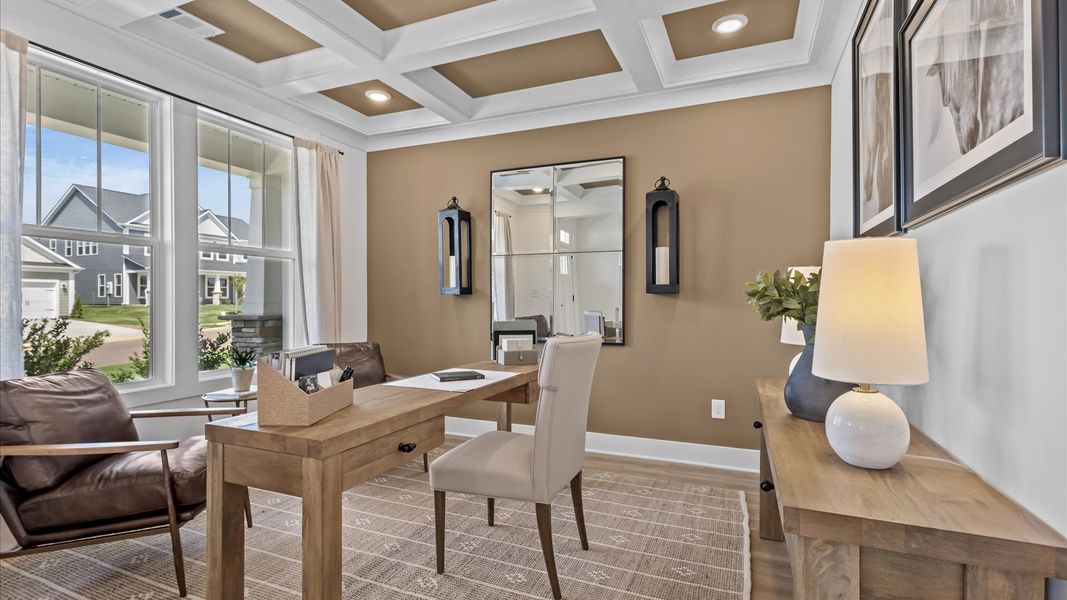 Representative furnished interior of a home built from the Kendrick by DRB Homes in Benjamin's Grove, Woodruff (Image 33).