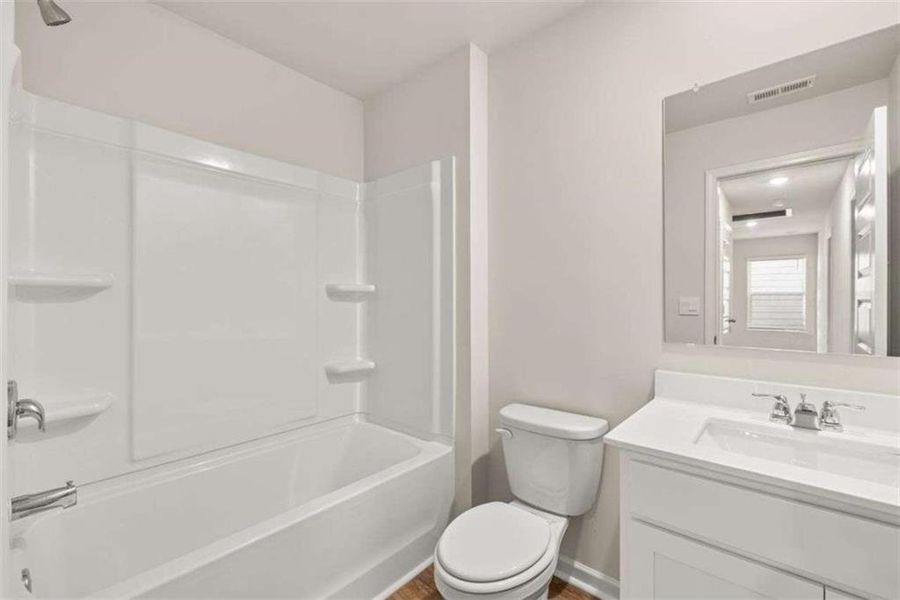 Furnished interior view inside a new home in Poplar Preserve, Newnan (Image 7). Furnished interior view inside a new home in Poplar Preserve, Newnan (Image 7).