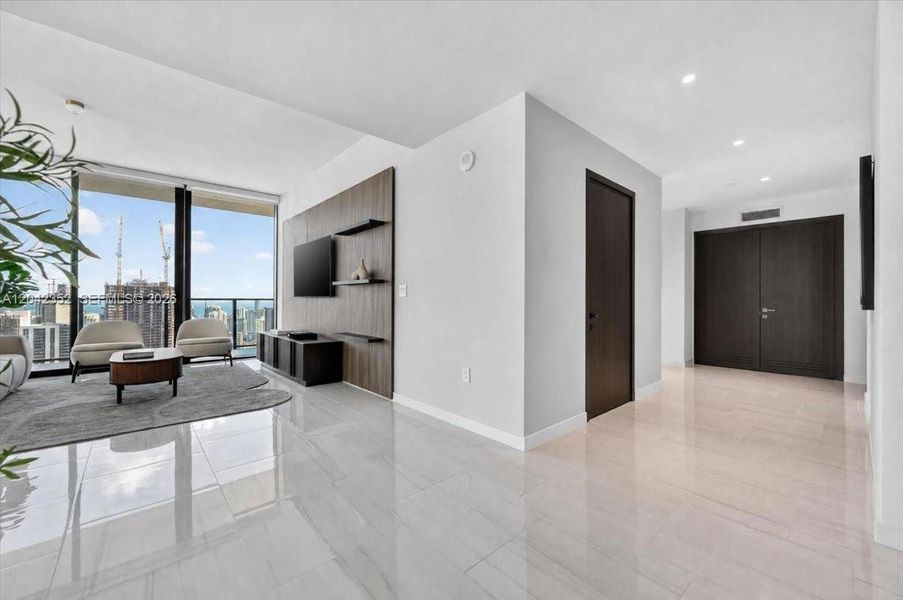 Furnished interior view inside a new home in , Miami (Image 18).