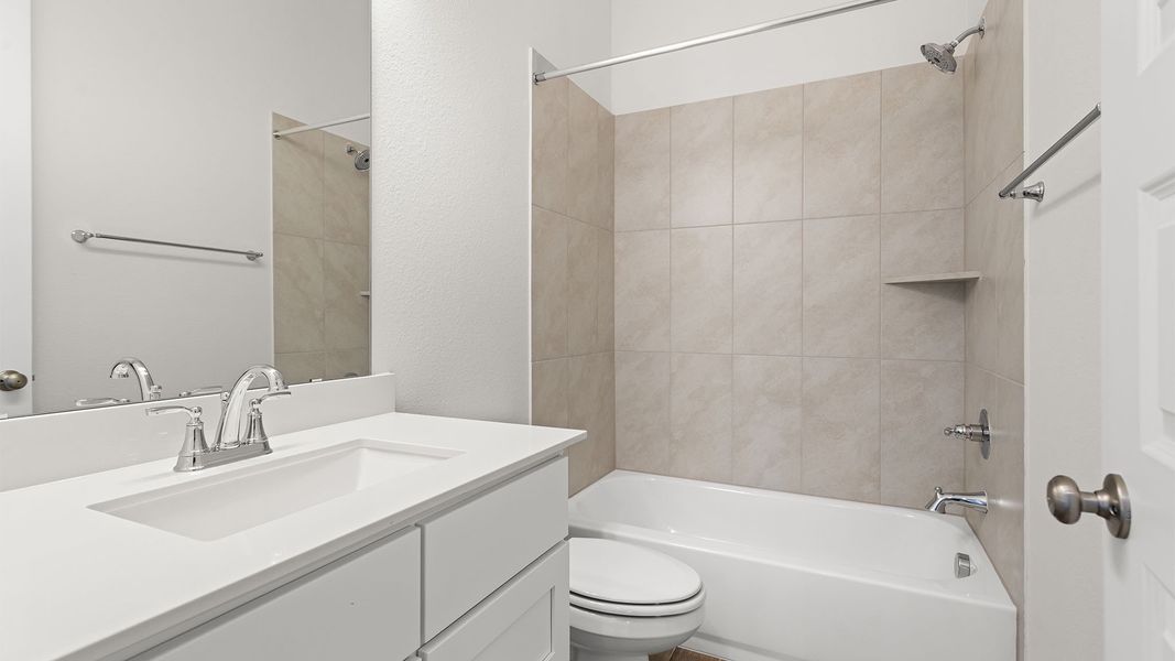 Furnished interior view inside a new home in Elyson, Katy (Image 6).