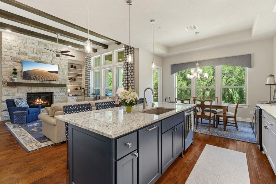 The open layout makes entertaining and everyday living feel effortless. The open layout makes entertaining and everyday living feel effortless.