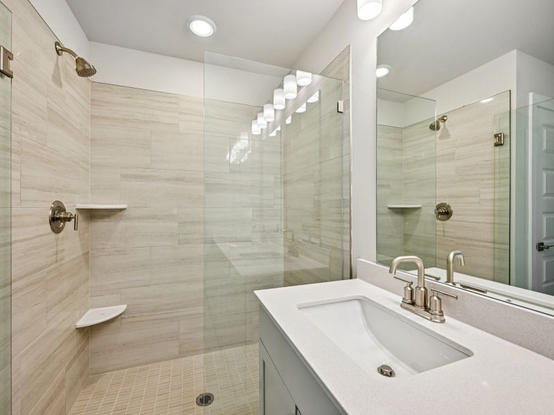 The Bayview floorplan with the Modern Rustic Harbor interior package.