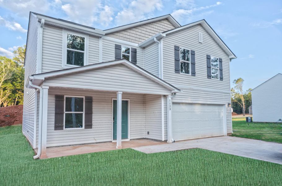 Exterior details and patio area of a home in Creekside, Anderson (Image 3). Exterior details and patio area of a home in Creekside, Anderson (Image 3).