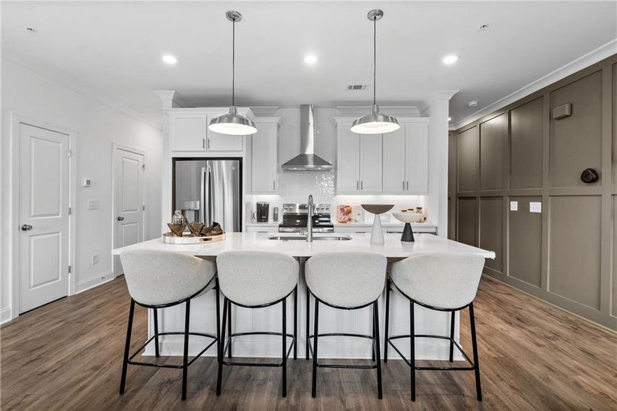 Furnished interior view inside a new home in Market Square at Sawnee Village, Cumming (Image 18).