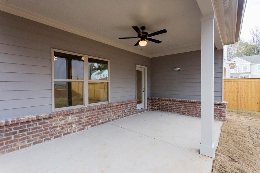 Exterior details and patio area of a home in , Buford (Image 25).