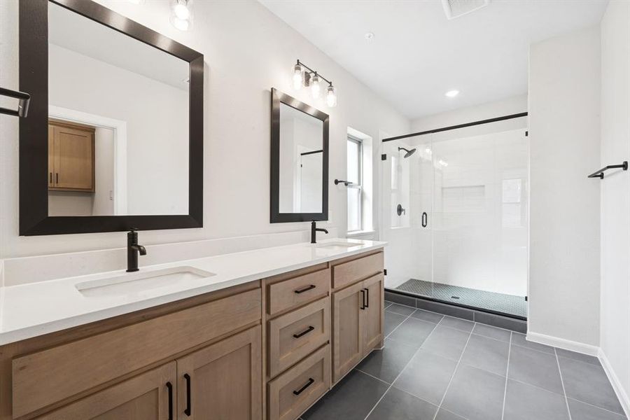 Furnished interior view inside a new home in Hillside at Las Colinas, Irving (Image 9). Furnished interior view inside a new home in Hillside at Las Colinas, Irving (Image 9).