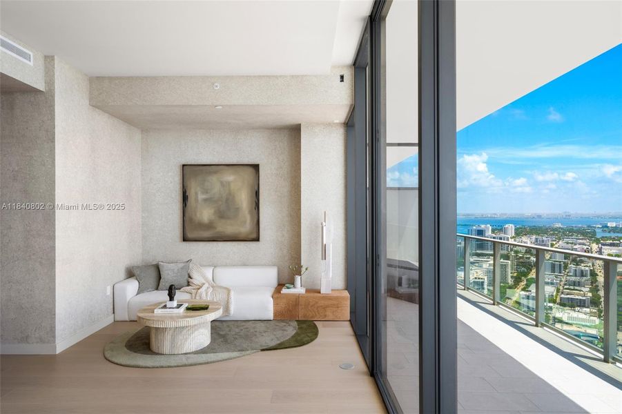 Furnished interior view inside a new home in , Miami Beach (Image 17).