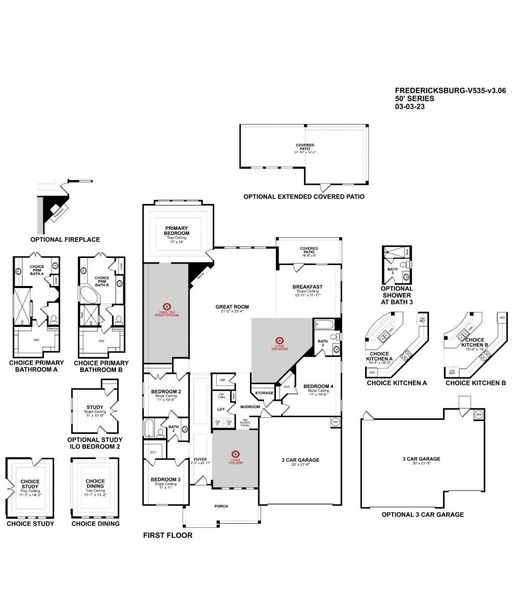 2D floor plan layout of this home in Valencia: Hilltop Collection, Manvel, TX (Image 2).