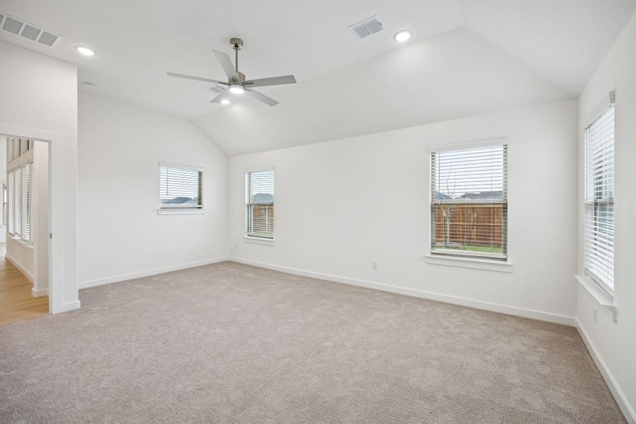 Primary Suite in the Gilmour II home plan by Trophy Signature Homes – REPRESENTATIVE PHOTO