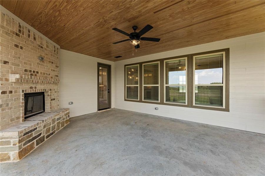 View of patio / terrace featuring a ceiling fan View of patio / terrace featuring a ceiling fan