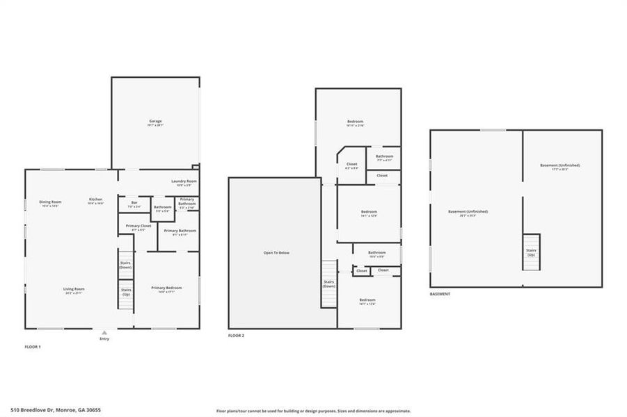 2D floor plan layout of this home in , Monroe, GA (Image 5).