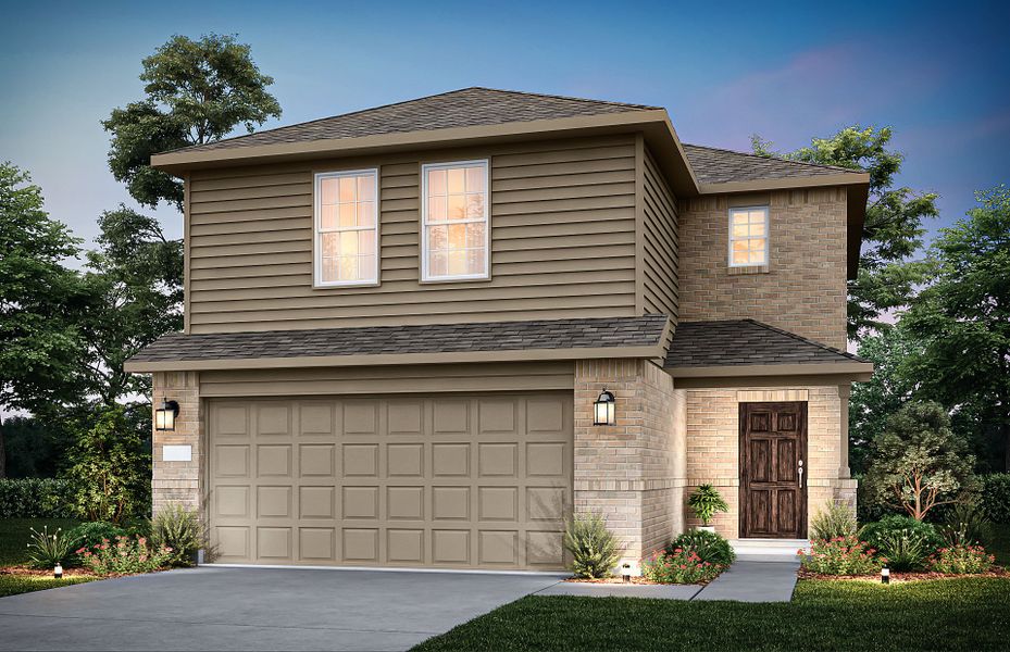 The Pierce, a 2-story new construction home showing Home Exterior W