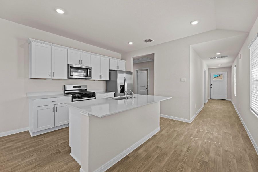 Furnished interior view inside a new home in Whisper South, San Marcos (Image 8).