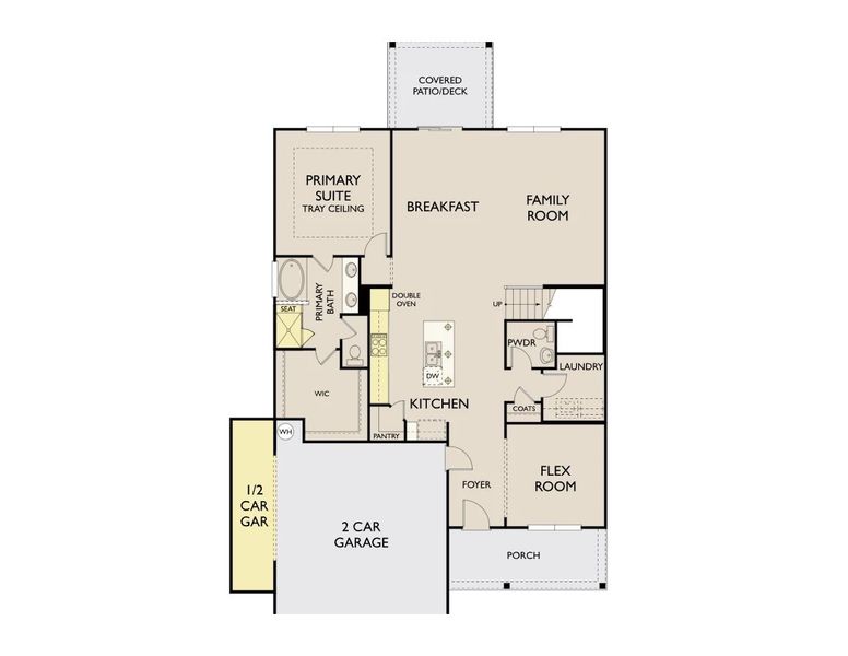 2D floor plan layout of this home in Willow Landing, Mount Juliet, TN (Image 3).