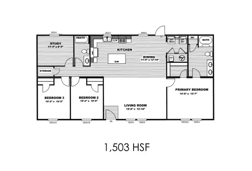 2D floor plan layout of this home in , Connelly Springs, NC (Image 3).
