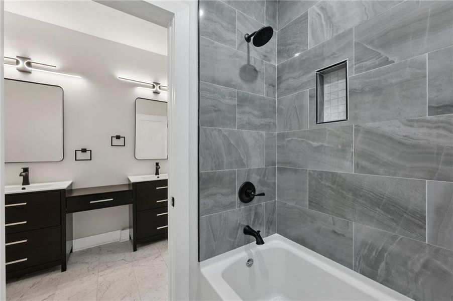 Furnished interior view inside a new home in , Atlanta (Image 30).