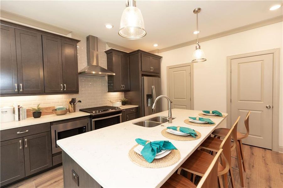 Furnished interior view inside a new home in Waterhaven Single Family, Cumming (Image 26).