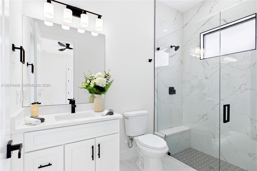 Convenient POOL BATH ACCESS makes indoor-outdoor living effortless for guests & poolside days! Convenient POOL BATH ACCESS makes indoor-outdoor living effortless for guests & poolside days!