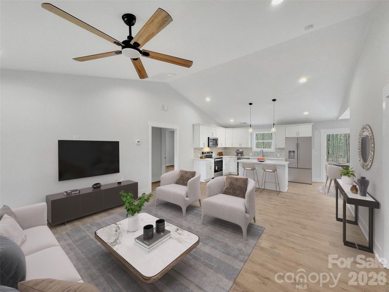 Open Concept Living *virtually staged Open Concept Living *virtually staged