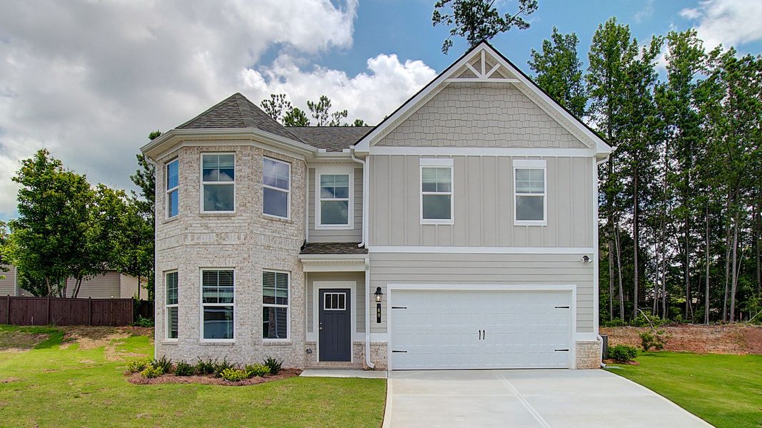 Representative exterior photo of a completed home built from the Everest III by DRB Homes in Westminster, Covington, GA (Image 21).