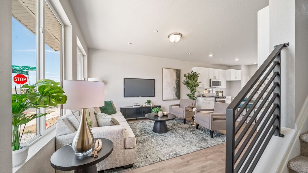 Furnished interior view inside a new home in Reunion, Commerce City (Image 18). Furnished interior view inside a new home in Reunion, Commerce City (Image 18).