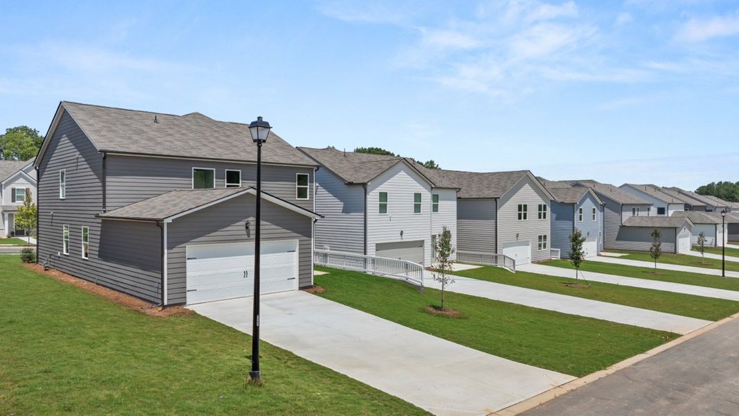 Representative exterior photo of a completed home built from the Fayette ll by D.R. Horton in Braselton Village, Braselton, GA (Image 17).