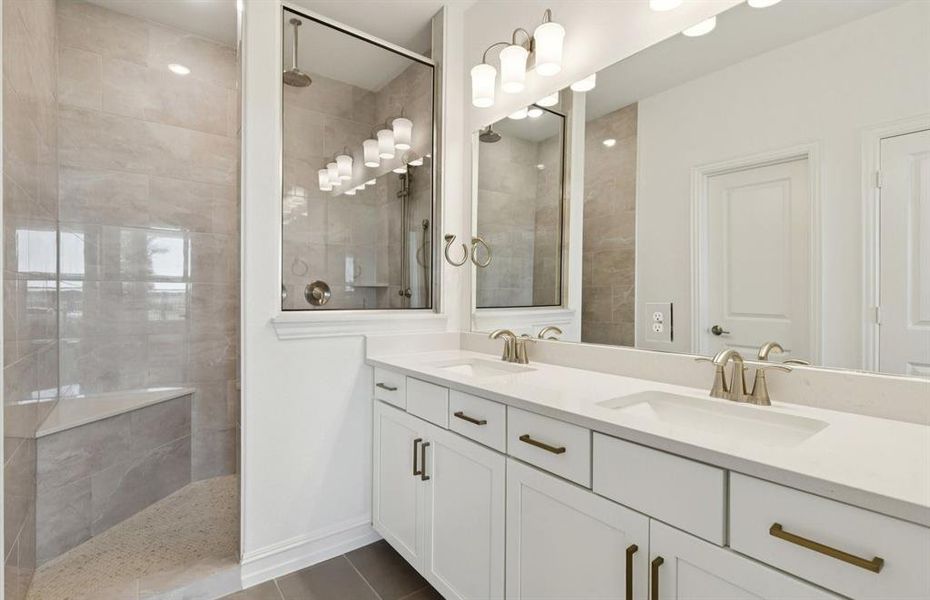 Owner's private bath with double vanity Owner's private bath with double vanity