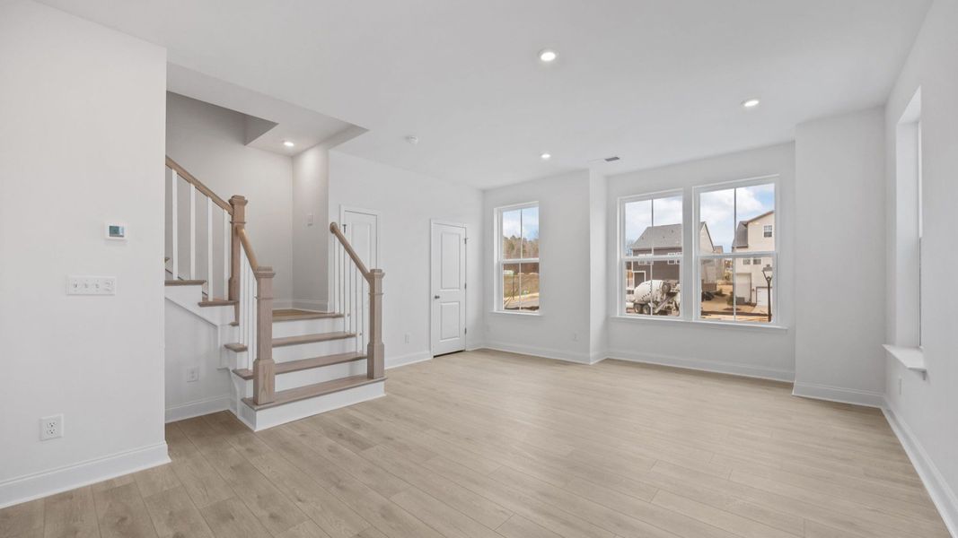 The Landon Plan in River District by DBR Homes in Charlotte, N.C - Living Area