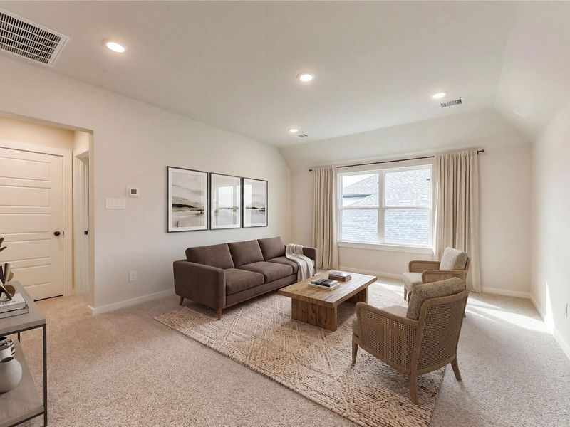 Furnished interior view inside a new home in Sundance Cove, Crosby (Image 4).