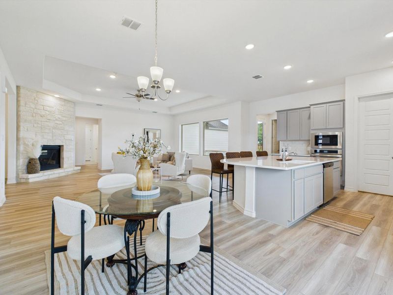 Furnished interior view inside a new home in Potranco Oaks, Castroville (Image 19).