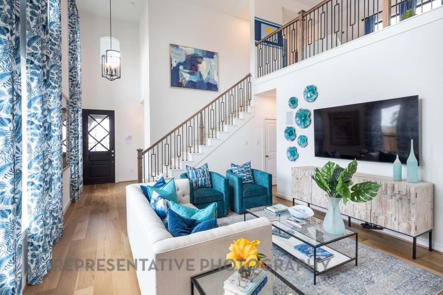Furnished interior view inside a new home in Pomona, Manvel (Image 22).
