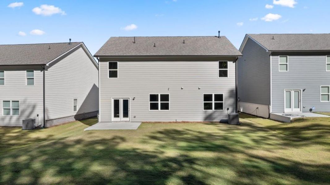 Exterior details and patio area of a home in Hamptons at Riverwood South, Dallas (Image 3).