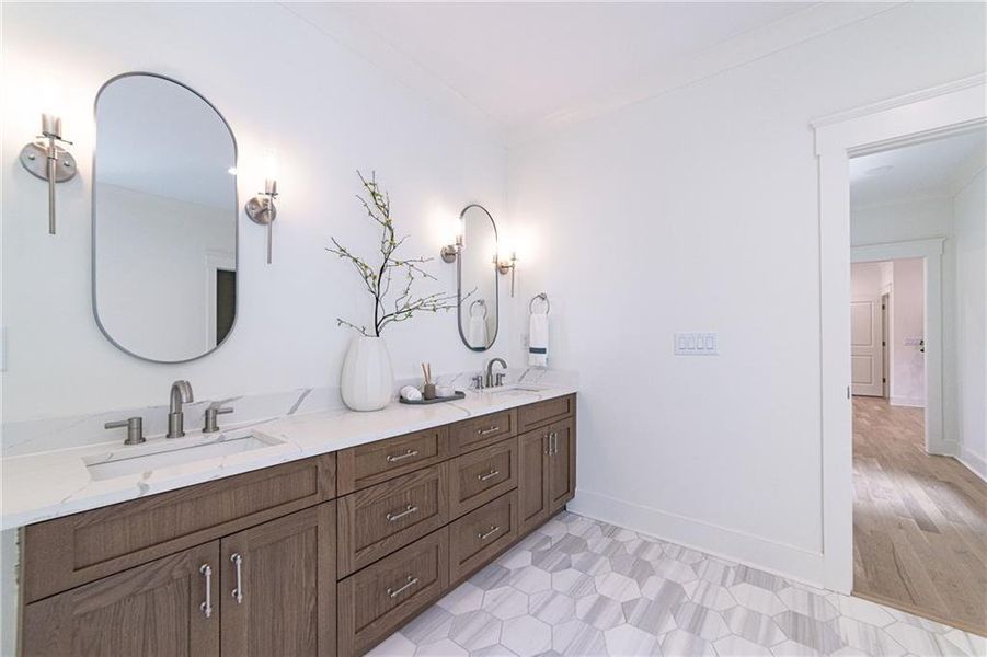 Furnished interior view inside a new home in , Atlanta (Image 13).