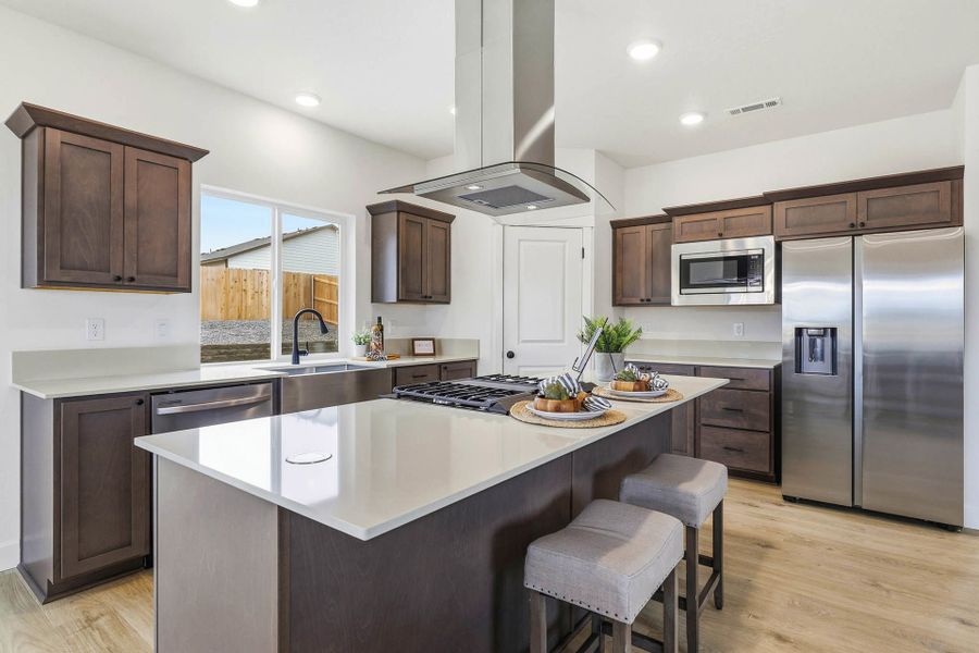 Representative furnished interior of a home built from the Metolius by MonteVista Homes in Rosengarth Estates, Bend (Image 2). Representative furnished interior of a home built from the Metolius by MonteVista Homes in Rosengarth Estates, Bend (Image 2).