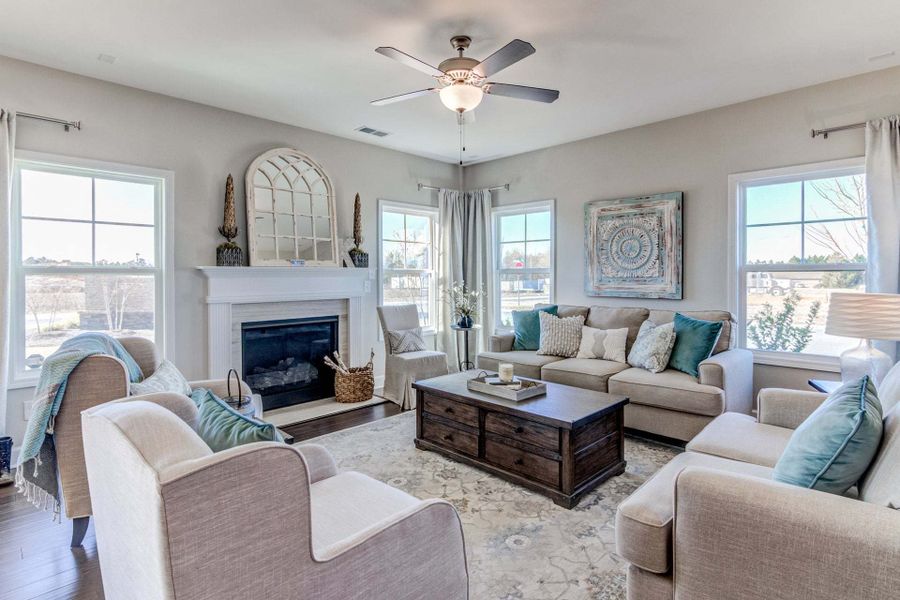 Representative furnished interior of a home built from the Drayton by Caviness & Cates Communities in Bartlett Manor, Youngsville (Image 146).