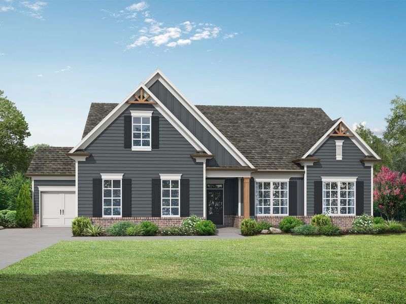 Representative exterior photo of a completed home built from the The Blackburn by My Home Communities in Pinegate, Covington, GA (Image 1).