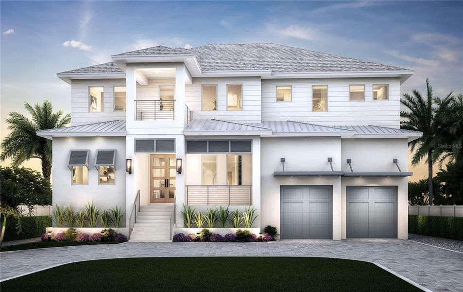 Front exterior of a new home in , Tampa, FL, highlighting curb appeal (Image 1). Front exterior of a new home in , Tampa, FL, highlighting curb appeal (Image 1).