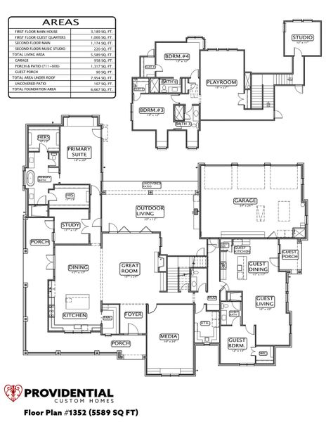 2D floor plan layout for the Plan 1352 by PROVIDENTIAL CUSTOM HOMES in Eden Ranch, Lewisville, TX (Image 1). 2D floor plan layout for the Plan 1352 by PROVIDENTIAL CUSTOM HOMES in Eden Ranch, Lewisville, TX (Image 1).