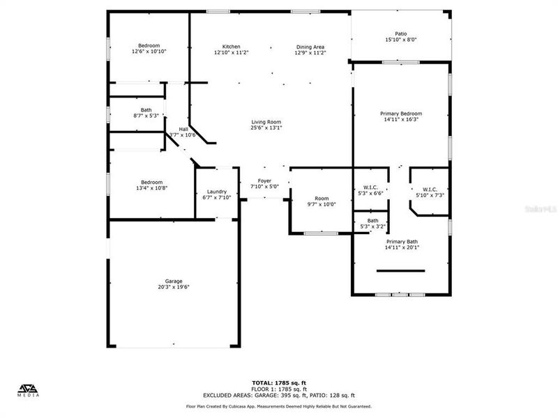 2D floor plan layout of this home in , Cape Coral, FL (Image 3).
