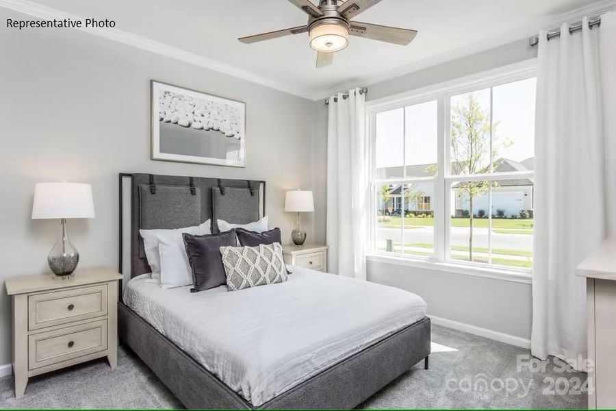 One of two downstairs guest bedrooms