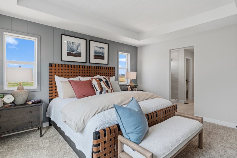 Representative furnished interior of a home built from the 4006 by Risewell Homes in Mead Crossing, Mead (Image 12).