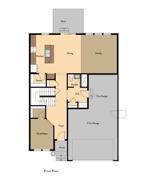 2D floor plan layout of this home in Aspen Ranch, Fountain, CO (Image 3).