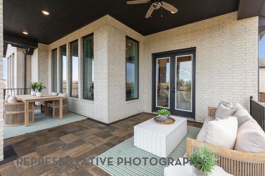 Exterior details and patio area of a home in Parkside On The River, Georgetown (Image 3). Exterior details and patio area of a home in Parkside On The River, Georgetown (Image 3).